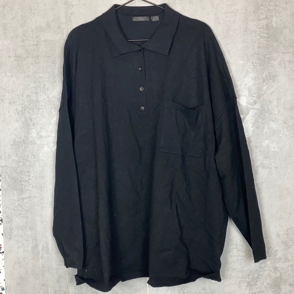 RDI sweater knit henley top - Picture 2 of 4